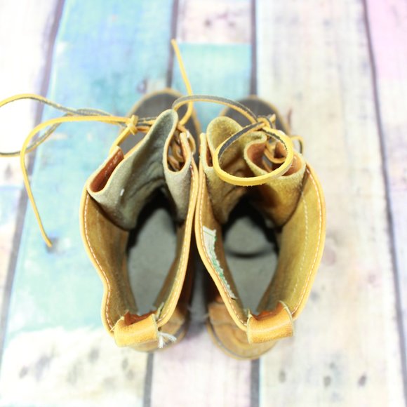 Vintage LL Bean 10" Unlined Brown Maine Hunting Shoe Duck Boots Size 7 N - Picture 6 of 9